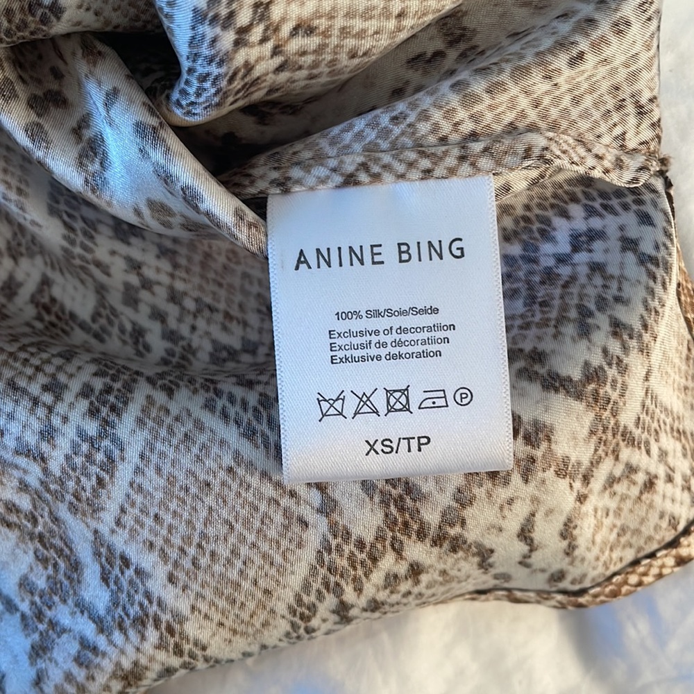 Anine Bing Silk Cami In Python Snake Print Size Xs - image 4